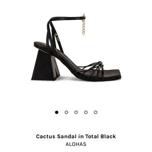 ALOHAS cactus sandal in black sz 37